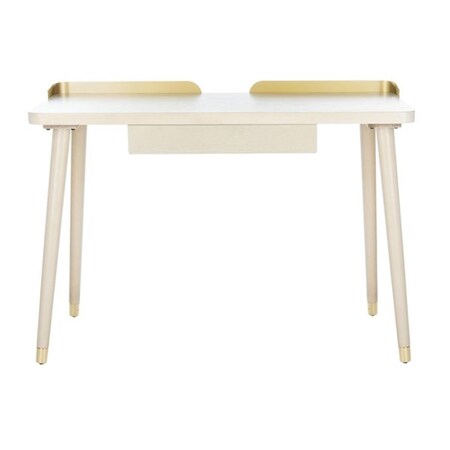 Safavieh Parker 1 Drawer Desk, White Washed & Gold DSK6400B